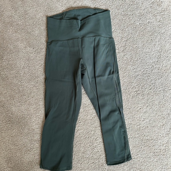 Lululemon Train Times Crop (17") Dark Forest green 4 - Picture 8 of 12